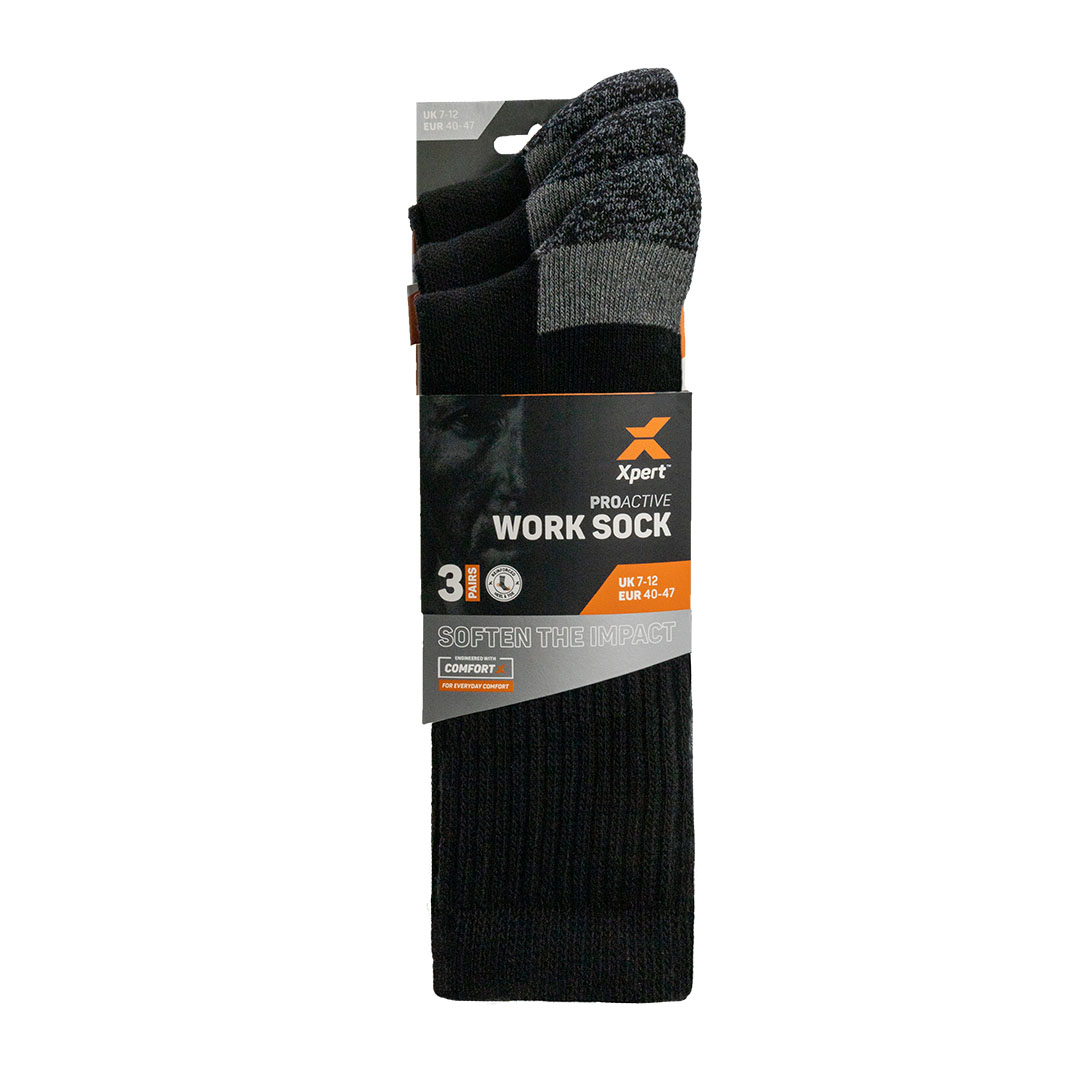 Xpert Pro Active Work Socks for Boots 3-Pack | Xpert Workwear