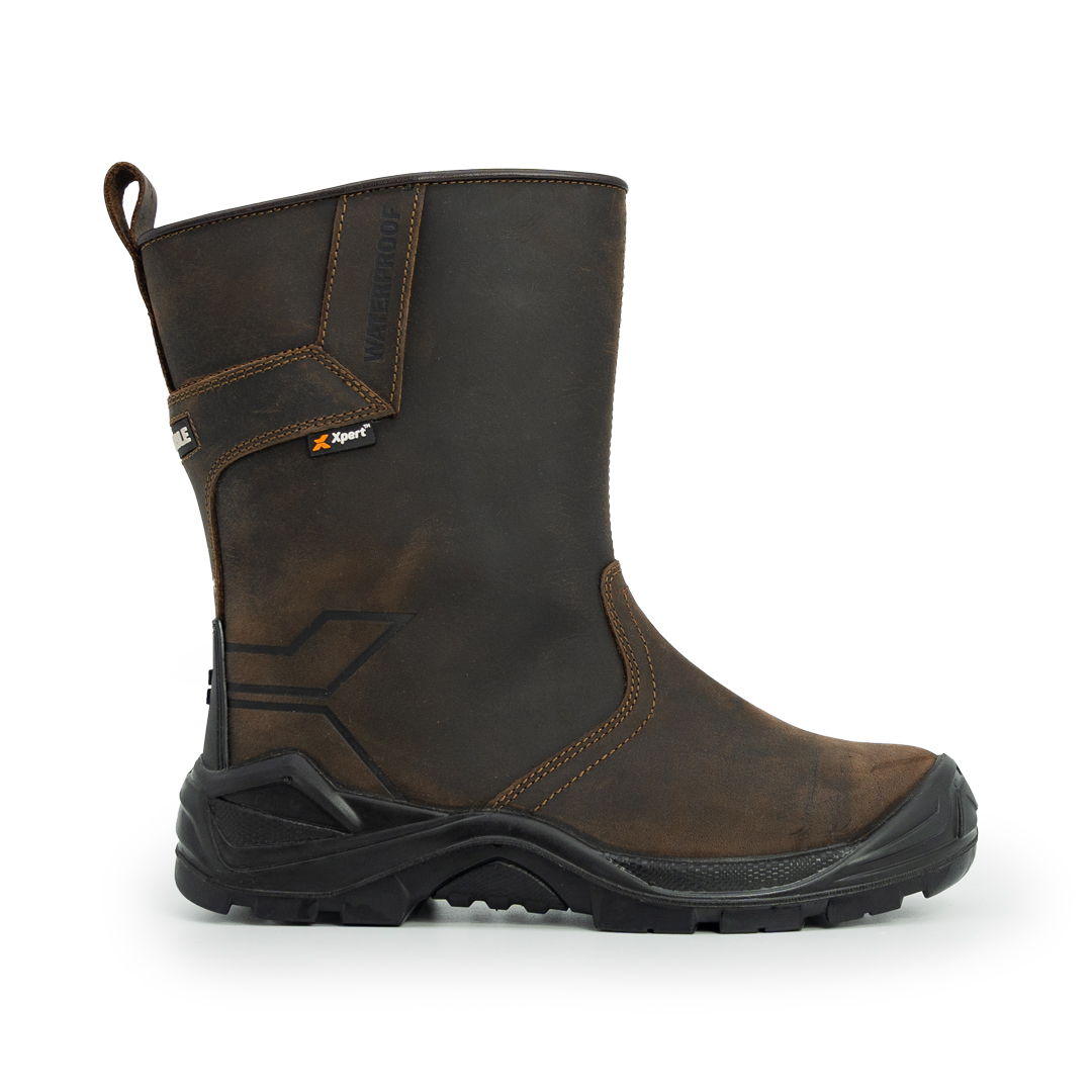Xpert Invincible S3 Safety Waterproof Rigger Boots Brown | Xpert Workwear