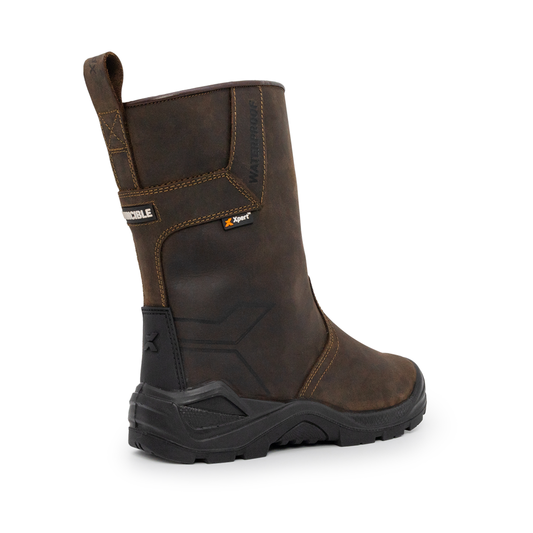 Xpert Invincible S3 Safety Waterproof Rigger Boots Brown | Xpert Workwear